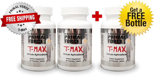 Primal Force T-Max 3 bottles — 90-day subscription supply